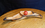.. figured maple bowl, 2 tier, wood platter, Ponderosa pine, live edge, 26.5" x 11.5 x 4, rich natural colors, Wabi Sabi, one-of-a-kind, 494-A