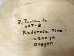 .. wooden serving tray platter, forest fire-scarred, Ponderosa pine 200+ yr old growth tree, live edge, irregular, natural tan brown, rich grain, 6"T x 28.5", one-of-a-kind, tall '10' dimenssion '36 x 21' 607-B