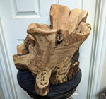 . Wood bowl, exotic, free-flowing, 14" tall, Curlleaf Mountain Mahogany, Wabi Sabi, one-of-a-kind, 660-A1