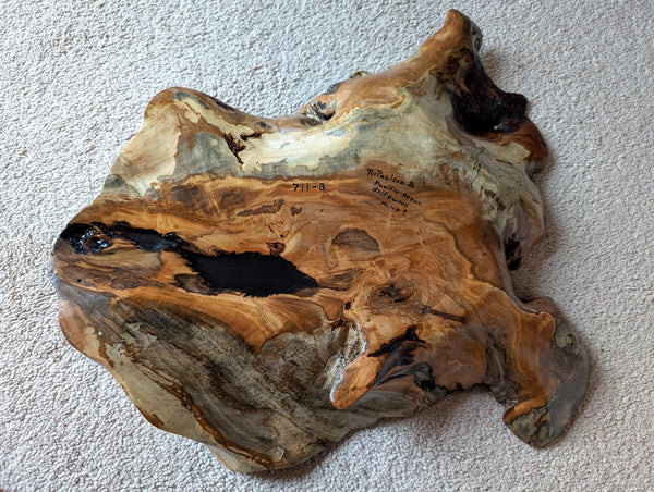 . platter bowl, ocean driftwood, Wood, platter, rich color blend, rustic yet refined, live edge, food safe, 19.5’’, Wabi Sabi, wabi-sabi, one-of-a-kind, asymmetric, upcycled, 711-B