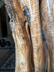 maple floor sculpture, asymmetrical, curvy, see through, wildflower like, 42'' tall, Bigleaf Maple, 603-Q