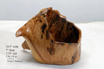 . Natural wood bowl, 10.5 inch wide x 7 x 7.5, asymmetric, bizarre unique wood bowl, one-of-a-kind sculptured bowl, decorative, useful 272-A