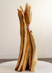 .. freeform tabletop desktop wood sculpture, rich natural colors & grain, exotic graceful lines, Wabi Sabi, dead old growth juniper tree, 480-B