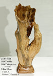 Exotic decorative driftwood vase & floor tabletop sculpture, 28" tall x 11" wide, wooden vase, wood, unique, free form sculpture, vase 264-A