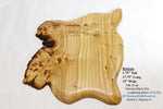 .. Irregular elm wood platter, wall hanging, tabletop sculpture burl, live edge bark, 1.75 tall x 17.75 long x 15 inches wide, Wabi Sabi 312-ZA