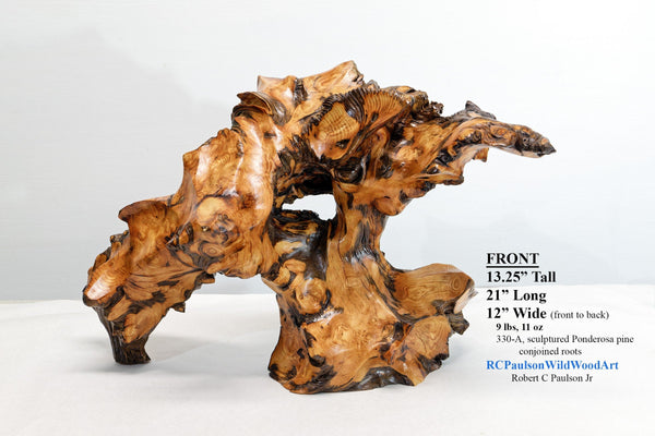 unique wood tabletop sculpture, one-of-a-kind, freeform sculpture, 13.25 inches tall x 21 x 12, 9 lbs, 11 oz, upcycled, Wabi Sabi, 330-A