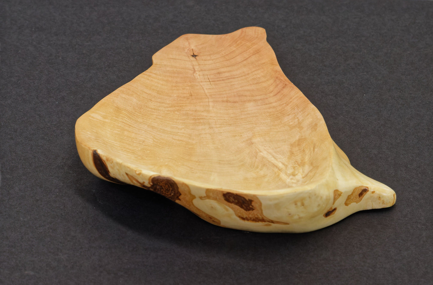 Black Locust, wood bowl, irregular wooden bowl platter, Charcuterie board, 11 x 9 x 1.7 inches, one of a kind, asymmetric, upcycled, 451-I