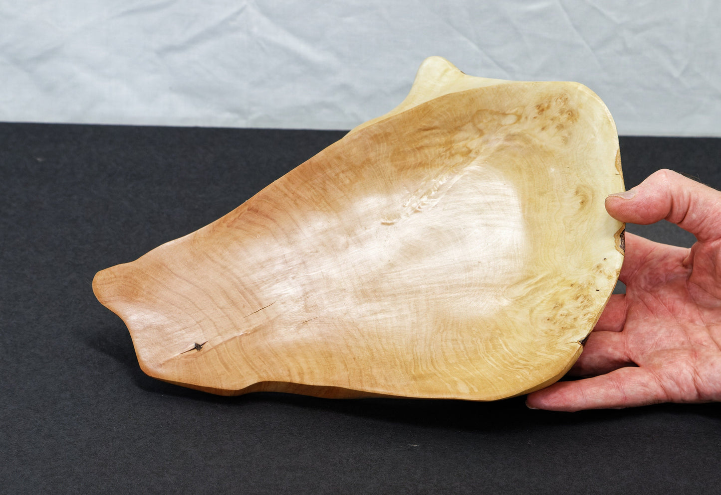 Black Locust, wood bowl, irregular wooden bowl platter, Charcuterie board, 11 x 9 x 1.7 inches, one of a kind, asymmetric, upcycled, 451-I