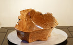 . 469-ZD1 natural wood bowl sculpture, Maple 17", Wabi Sabi live edge, prickly burls, no bark, irregular exotic shape, rustic yet refined