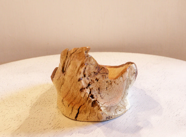 rustic red oak wood bowl, live edge, beautiful grain, natural reddish orange, brown, 11" long x 4.75 tall x 5.5, 0.95 lb, Wabi Sabi, 568-Z3