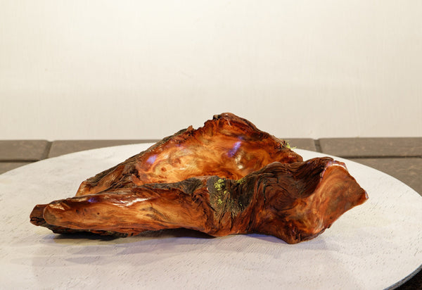Wood catchall bowl sculpture, unique, natural color, rustic, live edge refined, 10.2", Wabi Sabi, one of a kind, asymmetrical, 499-D