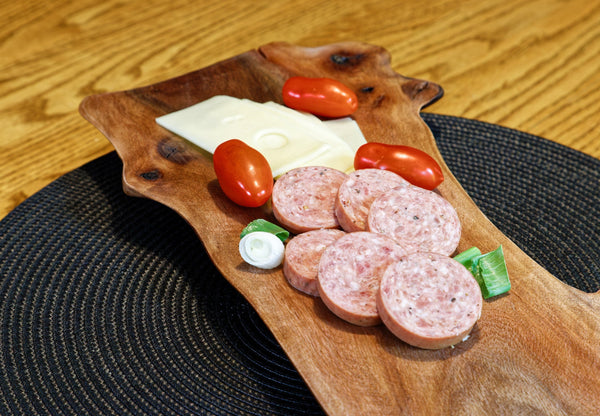 black walnut food platter, charcuterie board, live edge, 19 x 7.75 x 1'', 1.05 lbs, Wabi Sabi wabi-sabi one-of-a-kind, asymmetric 31-CCC1