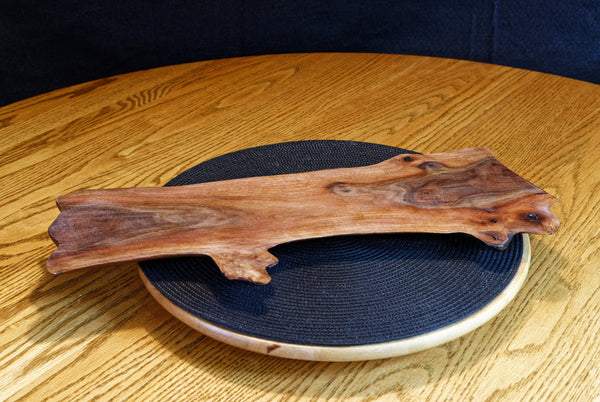 black walnut food platter, charcuterie board, live edge, 19 x 7.75 x 1'', 1.05 lbs, Wabi Sabi wabi-sabi one-of-a-kind, asymmetric 31-CCC1