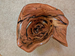 .. wood bowl sculpture, obsidian rock, tabletop, 9" Tall x 9 x 8', 4.1 lb, Wabi Sabi, rich natural color, one-of-a-kind, spruce root, 460-A