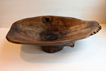 black walnut bowl, Wood, serrated end, 4 tall x 15.5 x 9.75’’, 1.98 lbs, Wabi Sabi Wasabi wabi-sabi one-of-a-kind, asymmetric, 143-P2