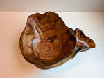 freeform wood sculptured bowl, golden brown rich grain, 5.75 tall x 12 x 8’’, 2.7 lbs. final, Wabi Sabi Wasabi one-of-a-kind, upcycled 275-A