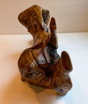 rustic weathered natural colors wood tabletop sculpture vase, Ponderosa pine, 7.75" tall x 19 x 5.75, 2.28 lb, Wabi Sabi, asymmetric, 486-A