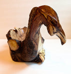 swanlike wood bowl, rustic yet refined live edge, tabletop sculpture, Waxmyrtle, 7.5 tall x 13.5 x 6.5", 3.4 lbs., Wabi Sabi, unique, 547-A1