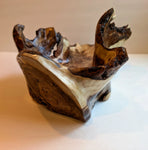 . Live edge Cottonwood wood bowl sculpture, tree cut by beavers, 6.25 tall x 17.5 x 10.25’’, 3.24 lb, Wabi Sabi, one-of-a-kind, upcycled 577-A