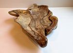 hazelnut wood Platter, Plate Catchall sculpture, 2.25" tall x 16 x 10.5, 1.33 lb, golden tan, unique mottling, Wabi Sabi, upcycled, 600-B