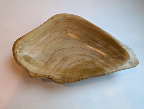 small cypress catchall wood bowl, rich natural colors, 1.5 tall x 8.5 x 5’’, 0.3 lb, Wabi Sabi, one-of-a-kind, asymmetric, upcycled, 575-C