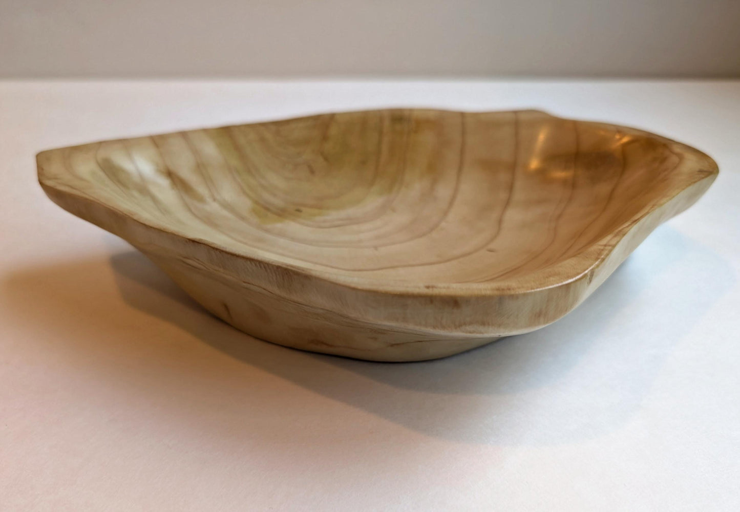 small cypress catchall wood bowl, rich natural colors, 1.5 tall x 8.5 x 5’’, 0.3 lb, Wabi Sabi, one-of-a-kind, asymmetric, upcycled, 575-C