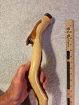 Mt Mahogany hiker, walking stick, hiking stick, wood, custom grip, 45 inches tall, Wabi Sabi wabi-sabi one-of-a-kind, from dead tree, 186-C