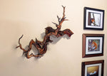 Manzanita wall hanging, twisted wood natural sculpture, twisted branches & roots, 27x16.5x9.5'', Wabi Sabi, one-of-a-kind, upcycled, 605-A
