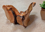 twisty scooped wood bowl, exotic, pine, natural color, live edge, flared sides, 7.5"Tx12x11.5'', Wabi Sabi, one-of-a-kind, asymmetric, 998-F