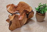 twisty scooped wood bowl, exotic, pine, natural color, live edge, flared sides, 7.5"Tx12x11.5'', Wabi Sabi, one-of-a-kind, asymmetric, 998-F