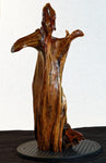 .. wood root sculpture, desktop tabletop, 20.3” tall, golden brown, Ponderosa pine tree roots, Wabi Sabi, Exotic one-of-a-kind, 342-C