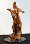 .. wood root sculpture, desktop tabletop, 20.3” tall, golden brown, Ponderosa pine tree roots, Wabi Sabi, Exotic one-of-a-kind, 342-C