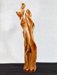 .. desktop floor wood sculpture, Freeform, beautifully grained, satin finish, flowing lines, 28.5" tall, Mountain Mahogany, sculpture, 586-B1