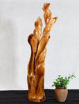 .. desktop floor wood sculpture, Freeform, beautifully grained, satin finish, flowing lines, 28.5" tall, Mountain Mahogany, sculpture, 586-B1
