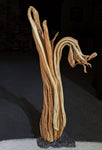 .. freeform wood sculpture, sagebrush, rustic refined, matte finish, 32.5'' Tall x 14" x 6", Wabi Sabi, one of a kind, asymmetric, 657-A