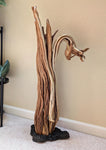 .. freeform wood sculpture, sagebrush, rustic refined, matte finish, 32.5'' Tall x 14" x 6", Wabi Sabi, one of a kind, asymmetric, 657-A