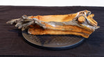 .. juniper bowl, wood bowl, catchall, rustic refined, matte finish, food safe, 4" tall x 18 x 6.5", Wabi Sabi, one-of-a-kind, asymmetric, 655-A