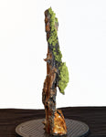 .. desktop wood sculpture, tabletop sculpture, rustic refined, matte, food safe, 19.5" tall x 8x4, Wabi Sabi, one-of-a-kind, asymmetric, 666-A