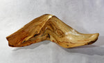 .. wooden platter, irregular, Ponderosa pine, rustic yet refined, dry food safe, 6.5" Tall x 23x9, Wabi Sabi, one-of-a-kind, asymmetric, 624-A