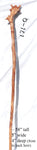 Coyote walking hiking stick staff, 58" tall, top 5 wide x4" deep, one-of-a-kind, upcycled, 131-Q