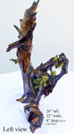 Tabletop wood sculpture from a long time down-and-dead Ponderosa pine tree 20 inch tall , 243-G