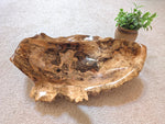 driftwood root bowl, twisted, swooping, one of a kind, maroon brown gold, 14.7'' T x 25.5, obsidian rock floor, Wabi Sabi, fruit bowl, 598-A