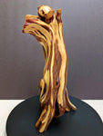 tabletop manzanita root sculpture, tan maroon, rustic refined, live edge, 18.38 inches tall, Wabi Sabi, one of a kind, asymmetric, 620-A