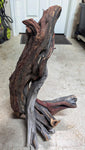 tabletop manzanita root sculpture, tan maroon, rustic refined, live edge, 18.38 inches tall, Wabi Sabi, one of a kind, asymmetric, 620-A