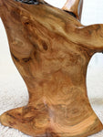.. desktop sculpture, figured spruce root, wood sculpture, rustic refined, golden brown, 10.25'' tall, Wabi Sabi, one-of-a-kind, uneven, 256-A