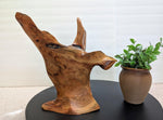 .. desktop sculpture, figured spruce root, wood sculpture, rustic refined, golden brown, 10.25'' tall, Wabi Sabi, one-of-a-kind, uneven, 256-A
