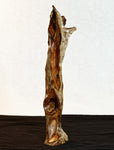 Wood, driftwood tabletop sculpture, desktop, matte finish, 19.5 tall x 6.5 x 5'', Sitka spruce, Wabi Sabi, one-of-a-kind, asymmetric, 637-A