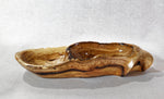 free flowing 2-part Port Orford Cedar wood bowl, rustic yet refined, 3.5" Tall x14x5.5, Wabi Sabi, one-of-a-kind, asymmetric, 427-A2