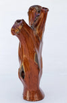 . 3-hole vase, Mountain mahogany, rustic yet refined, one-of-a-kind, brown, 308-A
