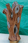 . 3-hole vase, Mountain mahogany, rustic yet refined, one-of-a-kind, brown, 308-A